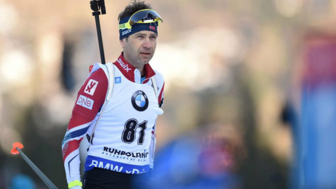 Ole Einar Bjrndalen durante la competicin en Ruhpolding.