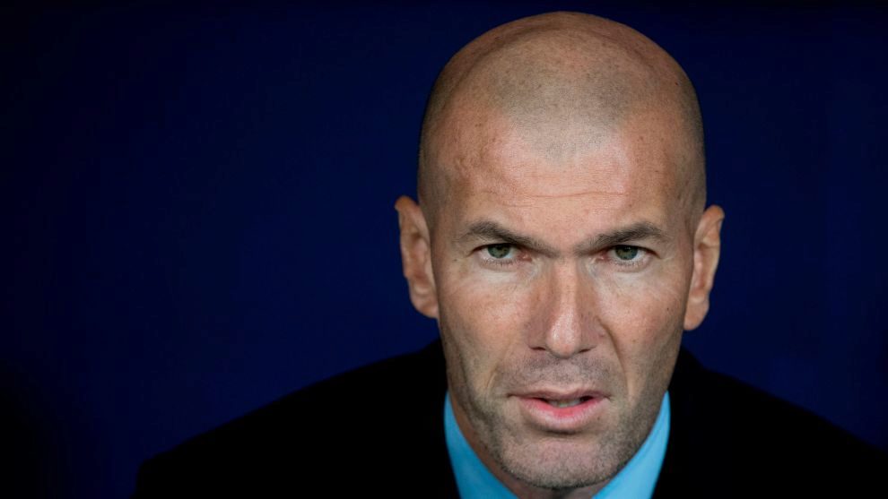 Zinedine Zidane durante un partido con el Real Madrid