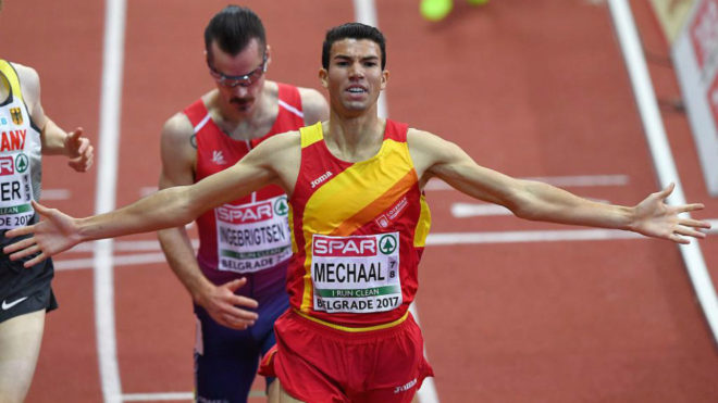 Adel Mechaal gana los 3.000 metros en el Europeo de Belgrado del ao...