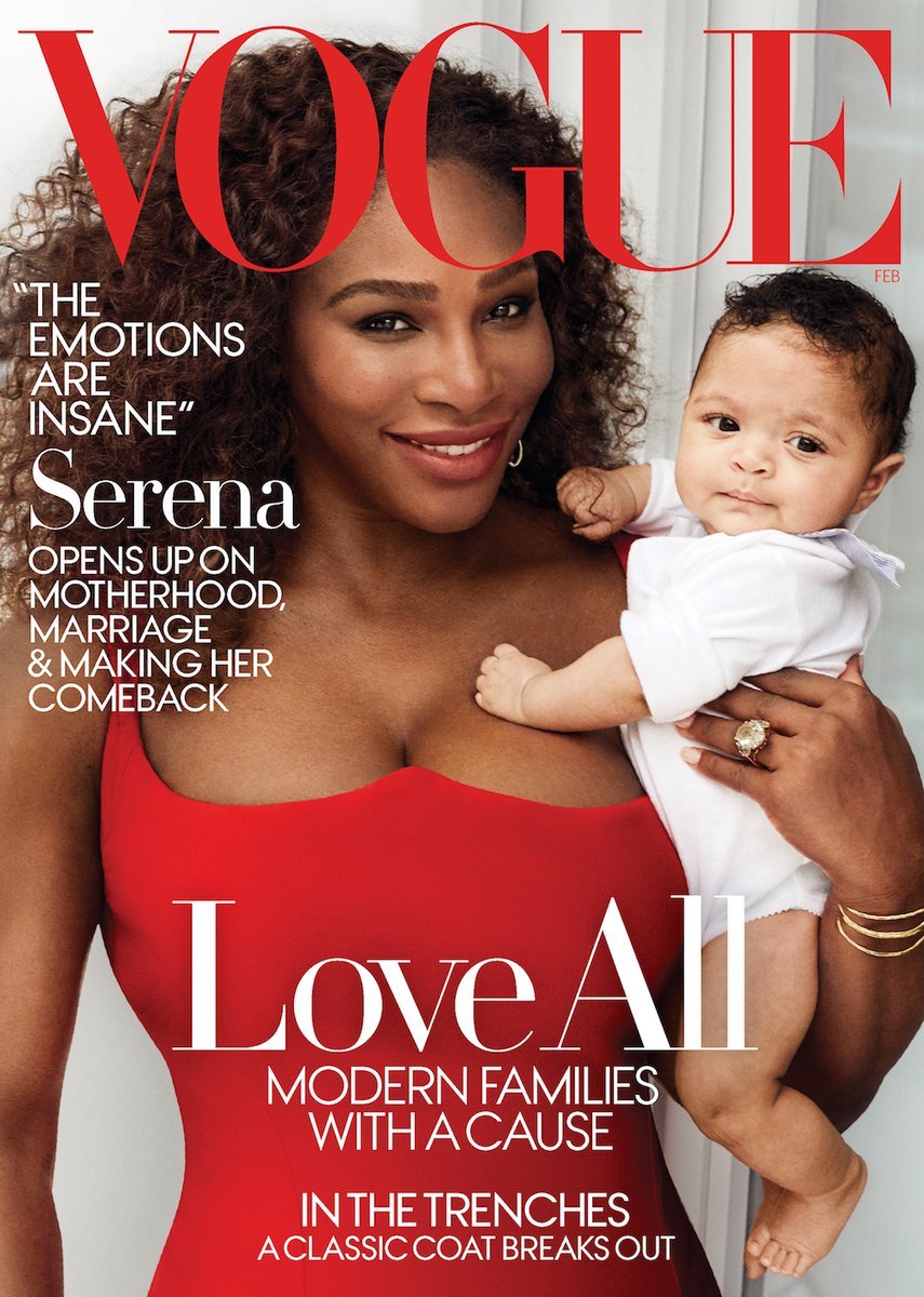 Portada de Vogue USA con Serena Williams y su hija Olympica