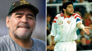 Maradona jug en el Sevilla en la temporada 92/93
