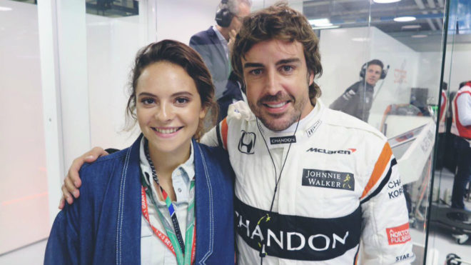 Francesca Michielin y Fernando Alonso.