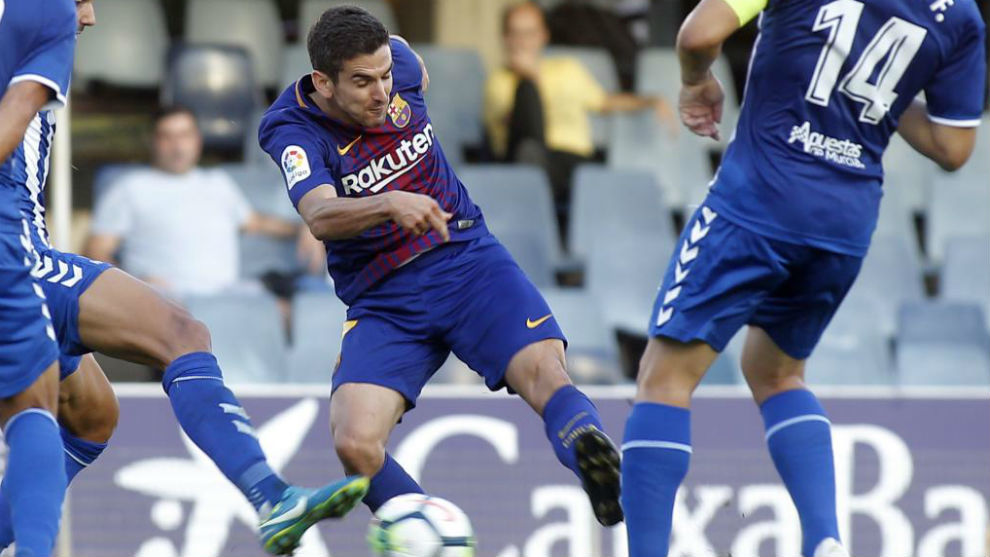 Alfaro, con el Bara B, en el partido contra el Lorca.