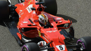 Vettel, en los ltimos test de 2017 en el circuito Yas Marina de Abu...