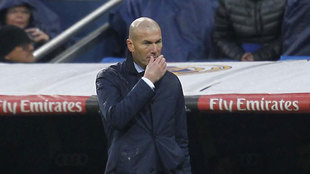 Zidane durante un partido contra el Villareal