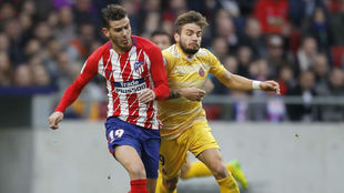 Lucas Hernndez en el partido contra el Girona