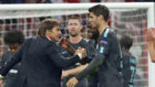 Antonio Conte felicita a Morata tras el Atltico-Chelsea de Champions