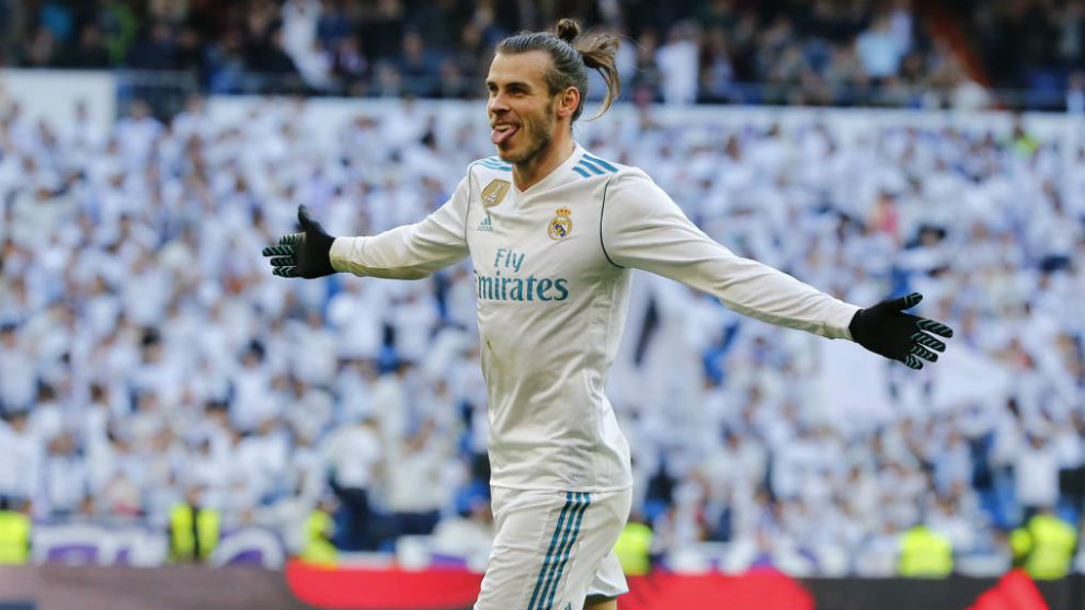 Bale celebra un gol ante el Deportivo
