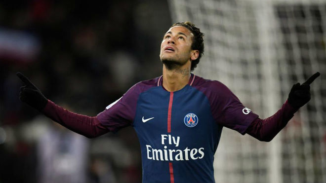 Neymar celebra uno de sus ltimos goles con el PSG.