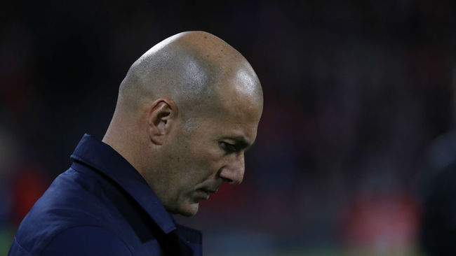 Zidane, en un partido del Madrid