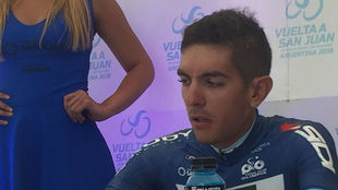 Gonzalo Najar tras su victoria en la etapa reina de la Vuelta a San...