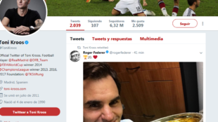 Toni Kross, jugador del Real Madrid, felicit a Federer e hizo RT a...