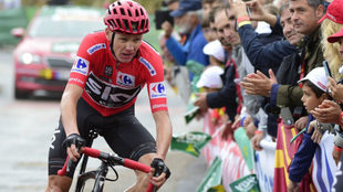 Chris Froome, durante al Vuelta a Espaa.