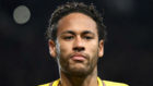 Neymar en el partido ante el Rennes