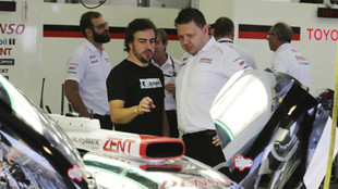 Fernando Alonso, con el equipo Toyota Gazoo Racing.