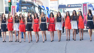 Chicas de parrilla en el Gran Premio de la Comunidad Valencia de...