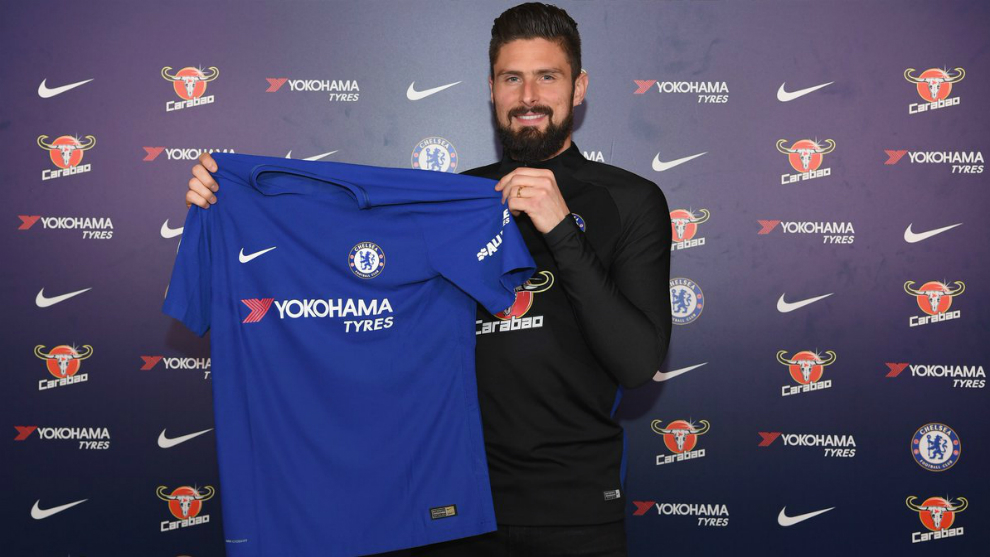 Comparación alto Hay una tendencia Premier League: El Chelsea hace oficial el fichaje de Giroud, que firma  hasta el final de la 2018-19 | Marca.com