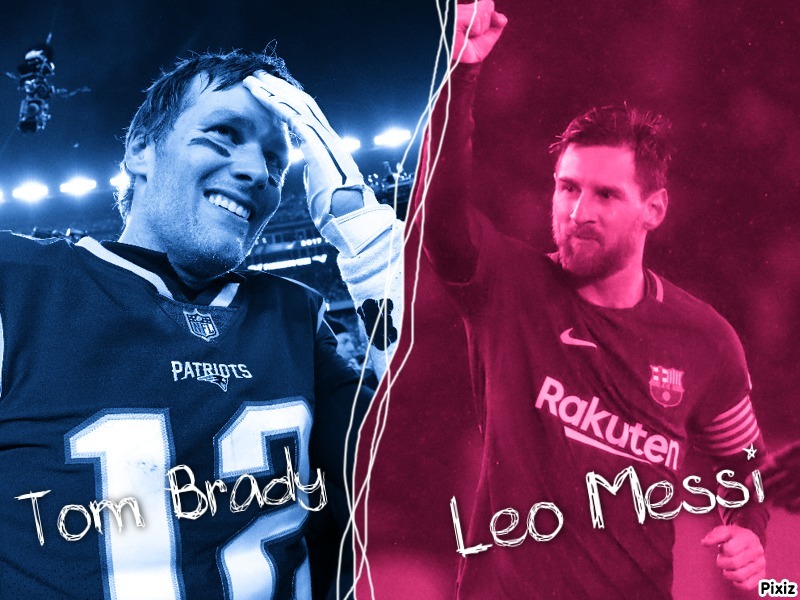 Tom Brady y Leo Messi