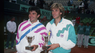 Emilio Snchez Vicario y Sergio Casal, campeones de Roland Garros en...