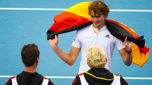 Zverev, con la bandera de Alemania