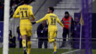 Neymar celebra su gol al Toulouse.