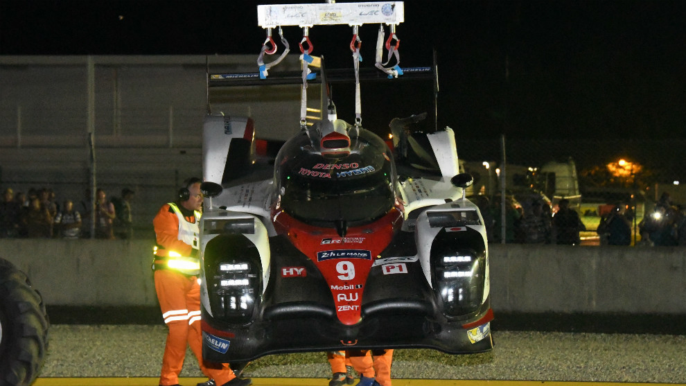Toyota TS050 Hybrid, retirado por la gra en Le Mans 2017