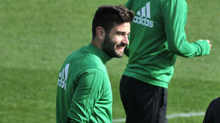 Antonio Barragn, sonriente en un entrenamiento.
