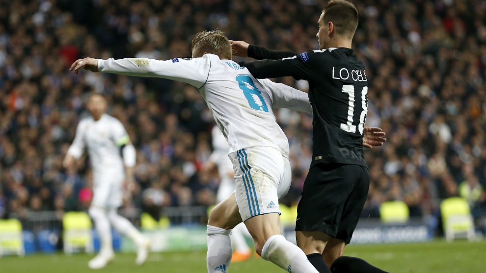 Kroos en la jugada del penalti para el Real Madrid