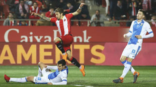 Portu, en la jugada del segundo gol del Girona