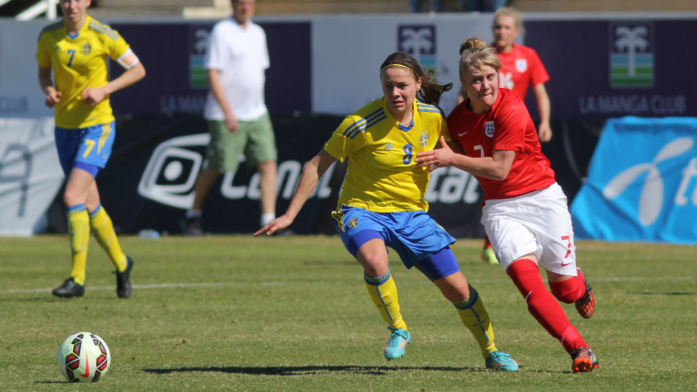 Partido entre las selecciones Sub&apos;23 de Suecia e Inglaterra.