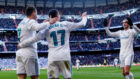 Cristiano, Lucas y Bale celebran un gol del Madrid.