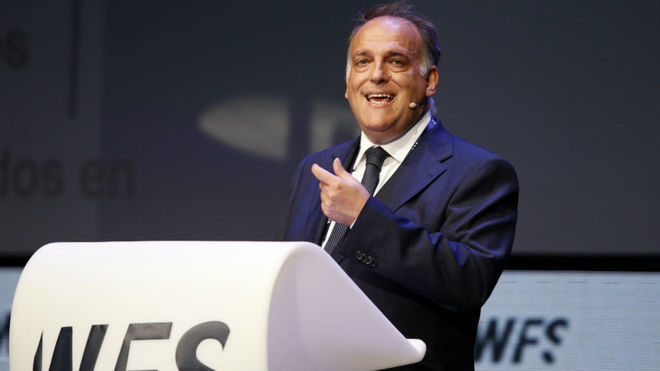 Javier Tebas, en el pasado World Football Summit.