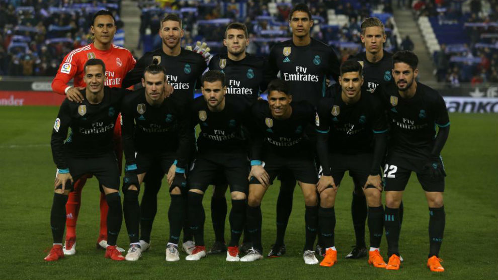 El once del Real Madrid en el partido de Liga ante el Espanyol