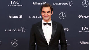 Roger Federer, en la alfombra roja de los Laureus.