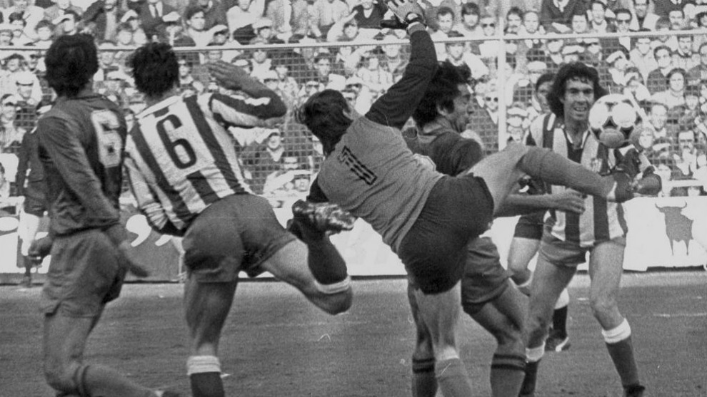Atltico-Barcelona 1980-81. Gol de Marcos Alonso