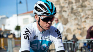 Chris Froome, antes de una etapa de la Vuelta a Andaluca.