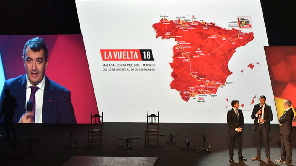 Javier Guilln, en la presentacin de la Vuelta 2018 en Estepona.