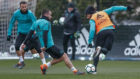 Marcelo y Carvajal, en un entrenamiento del Real Madrid