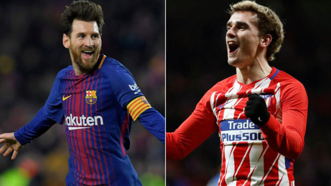 Messi y Griezmann, las grandes estrellas de Bara y Atltico