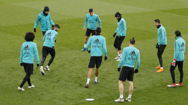 Los jugadores del Real Madrid se entrenaron esta maana en Valdebebas