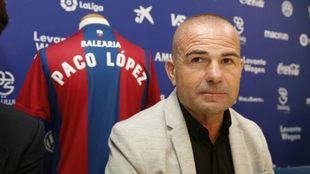 Paco Lpez, durante su presentacin como entrenador del Levante.