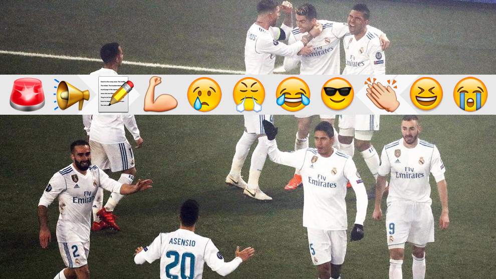 PSG - Real Madrid: Los jugadores del Madrid festejan el gol de Ronaldo