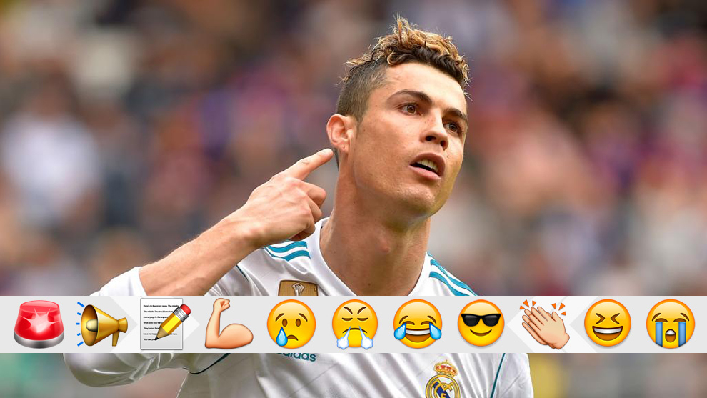 Cristiano Ronaldo celebra su primer gol en Ipurua