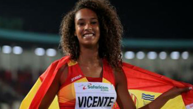 La española María Vicente, durante una competición