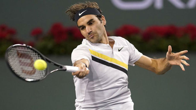 Roger Federer ante Delbonis en Indian Wells.