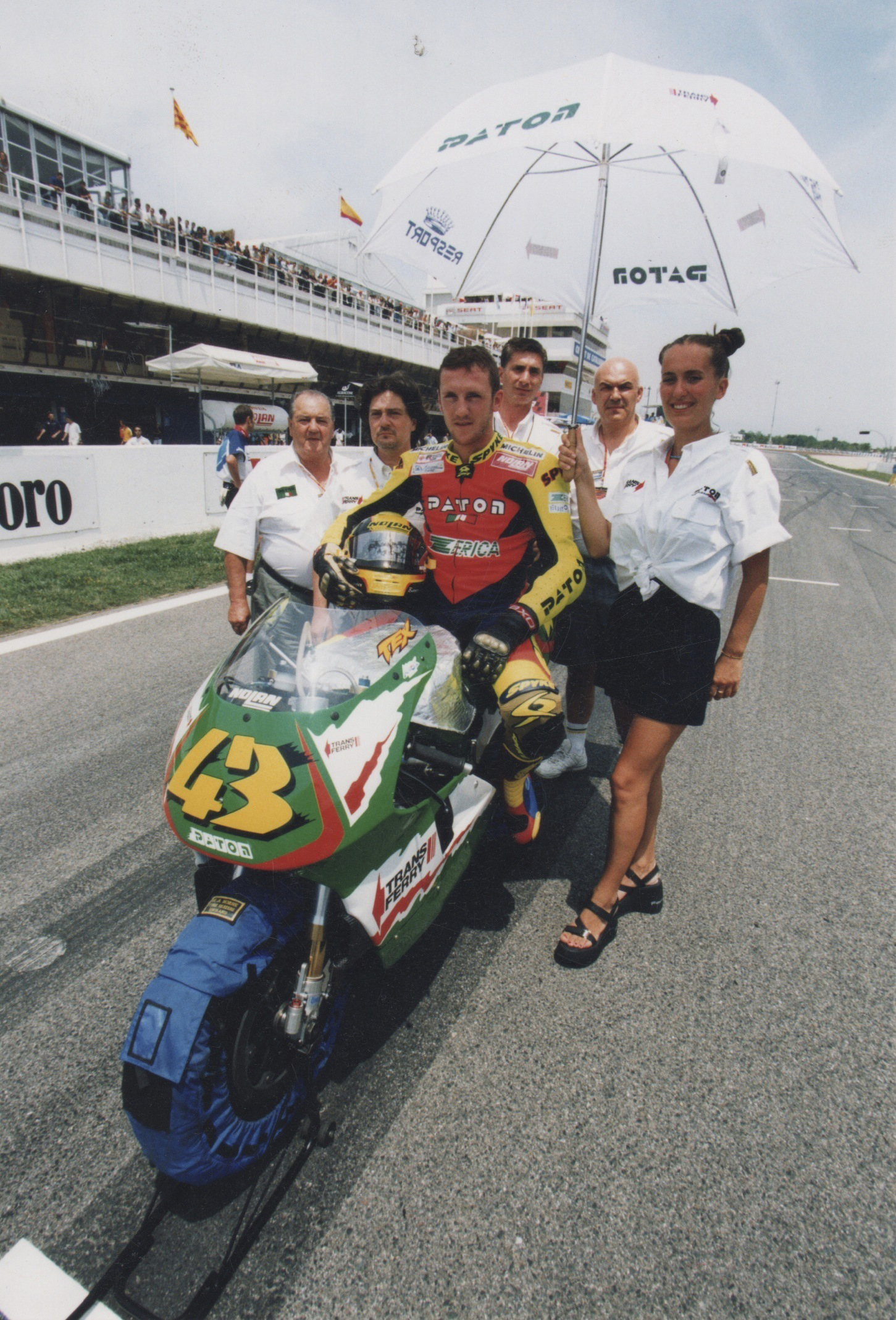Tessari disputó el Mundial durante cinco años, tanto en 125cc como...