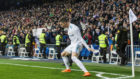 Cristiano celebra el segundo de los cuatro goles que marc al Girona