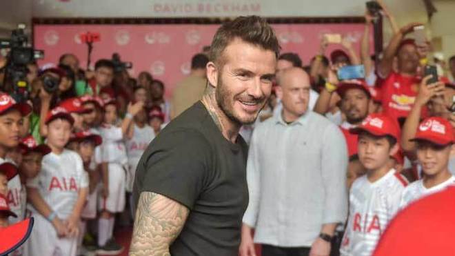 David Beckham, en un acto solidario.