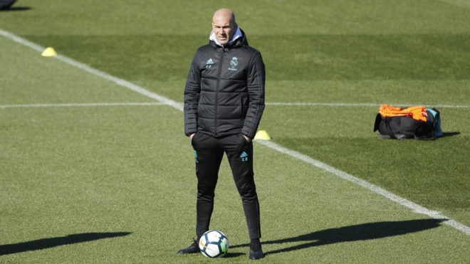 Zinedine Zidane, durante un entrenamiento.