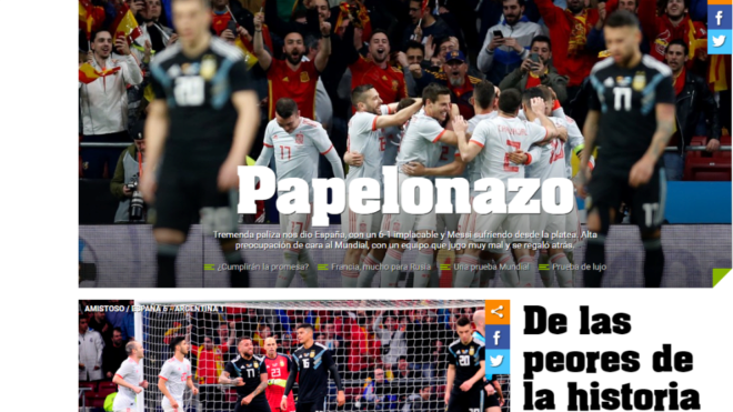 El diario Olé y su crítica a la selección argentina